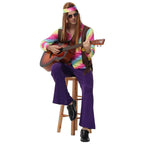 men's 70s disco hippie costume music festival rock dance party - Azufun