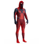 Miles Morales Crimson Cowl Spider Man Costume Red Cape Halloween Cosplay for Kids and Adults - Azufun