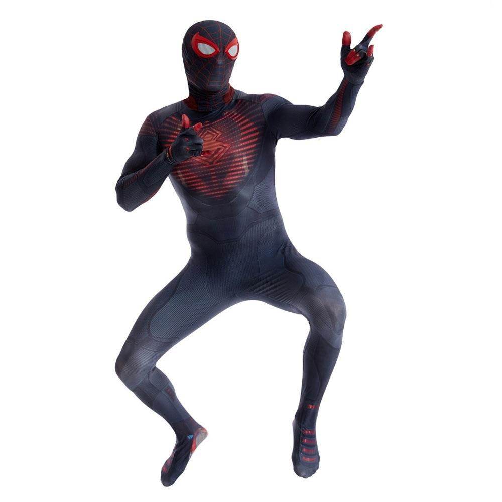 Miles Morales Spider Man PS5 Cosplay Suit Ultimate Costume for Kids and Adults - Azufun
