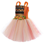 Movie Moana Princess Dress Sweet Flower Fairy dress party runway dress - Azufun