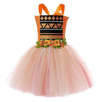 Movie Moana Princess Dress Sweet Flower Fairy dress party runway dress - Azufun
