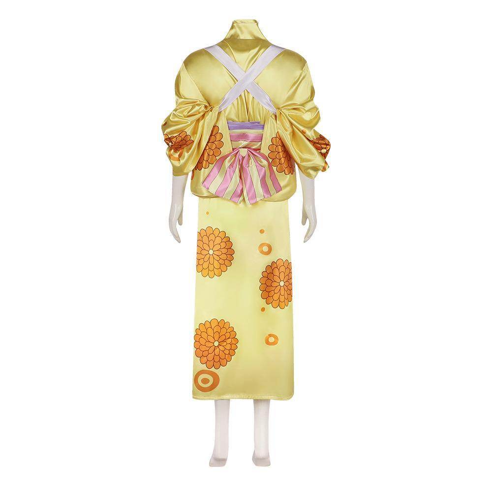 One Piece Kikunojo Anime Cosplay Costume Outfits Halloween Carnival Suit - Azufun