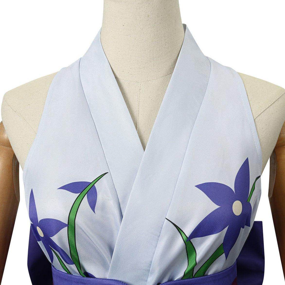 One Piece Nico Robin Costumes Japanese Anime Kimono Robe Fancy cosplay - Azufun