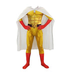One Punch Man Saitama Costume Cosplay Zentai Suit Jumpsuit for Kids Adult - Azufun