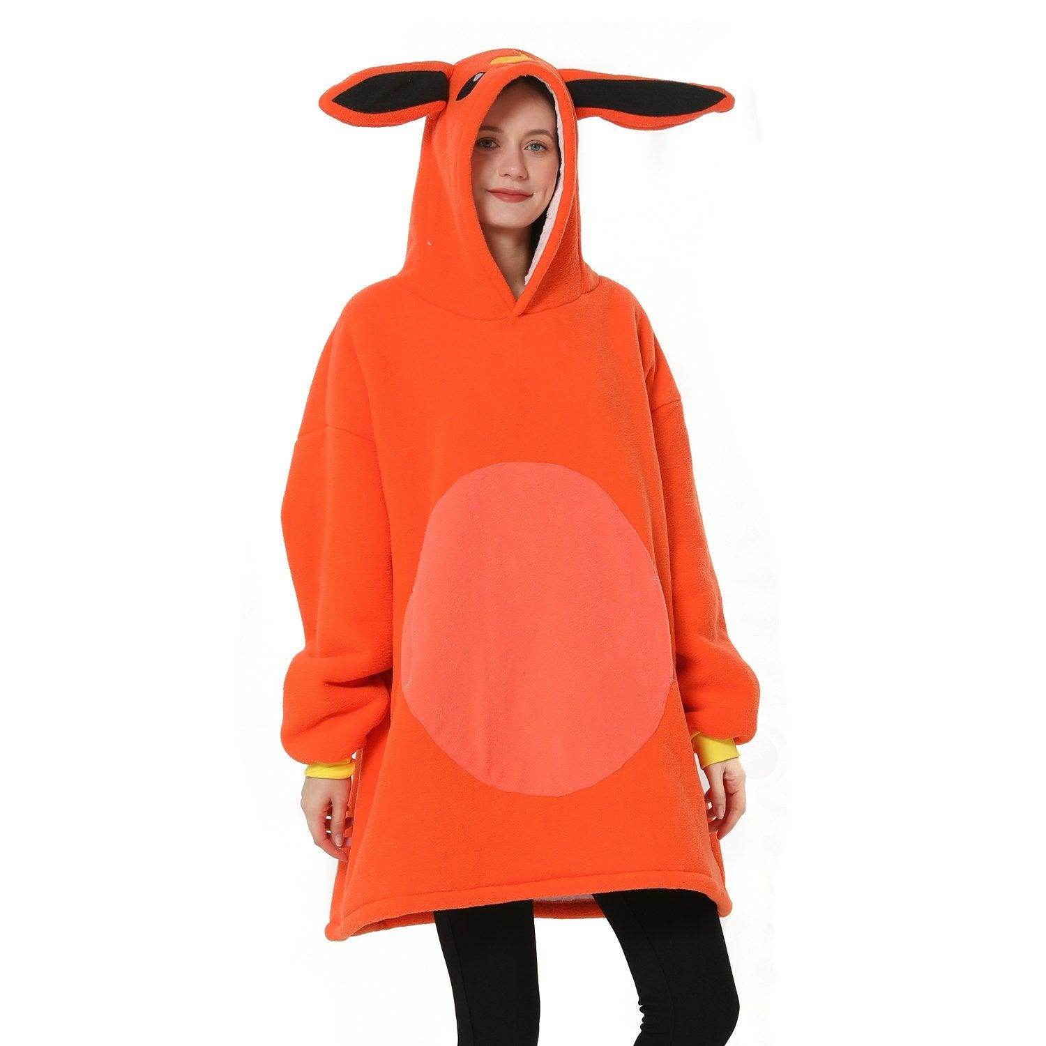 Pokemon Flareon Keep Warm Hoodie Wearable Costume Cozy Cartoon Lazy TV Blanket - Azufun