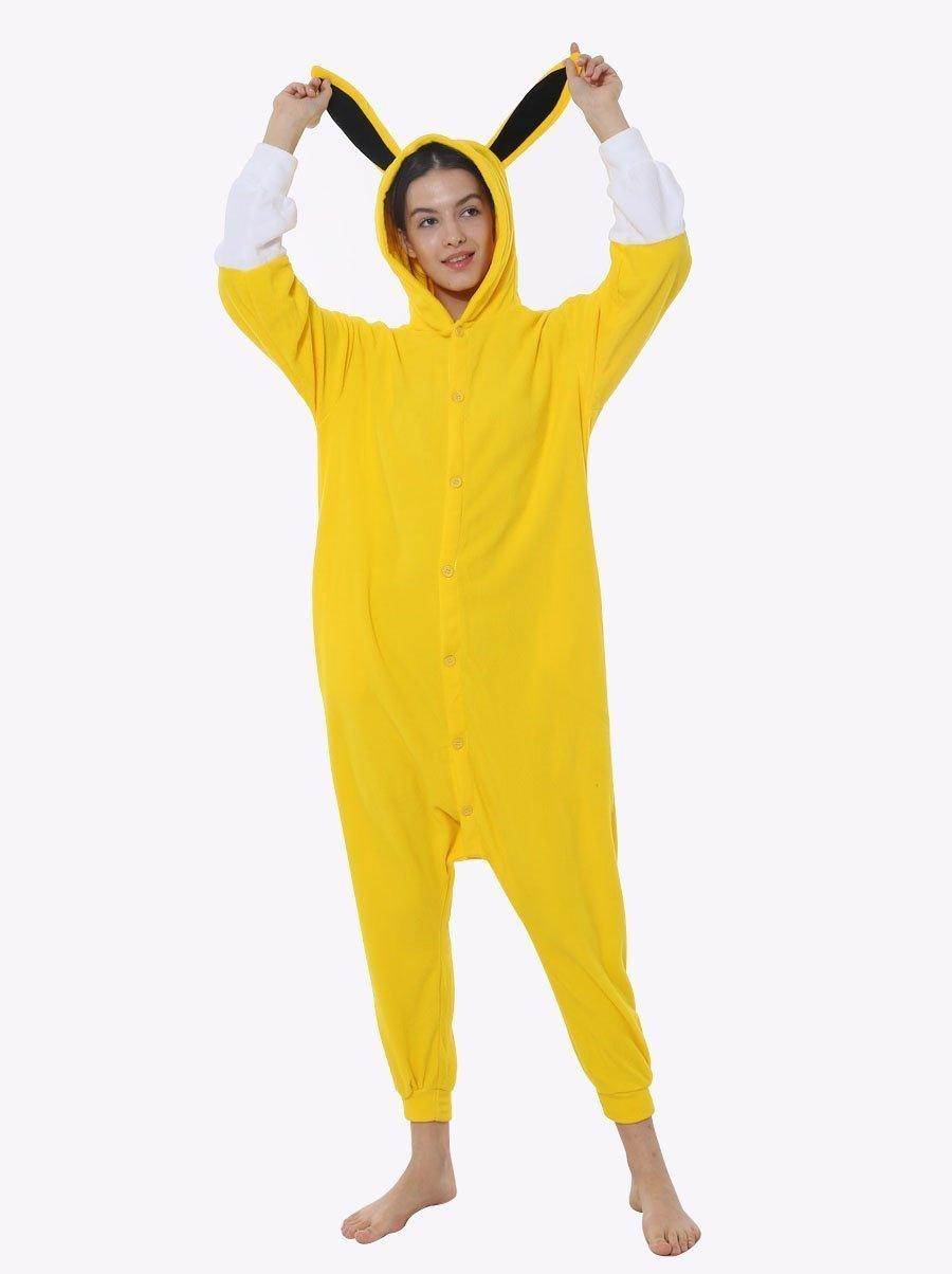 Pokemon Jolteon Eevee Kigurumi Onesie Hoodie Costume Pajamas - Azufun