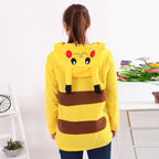 Pokemon Pikachu Costume Long Sleeve Cartoon Kigurumi Fleece Hoodie Coat Jacket - Pajamasbuy