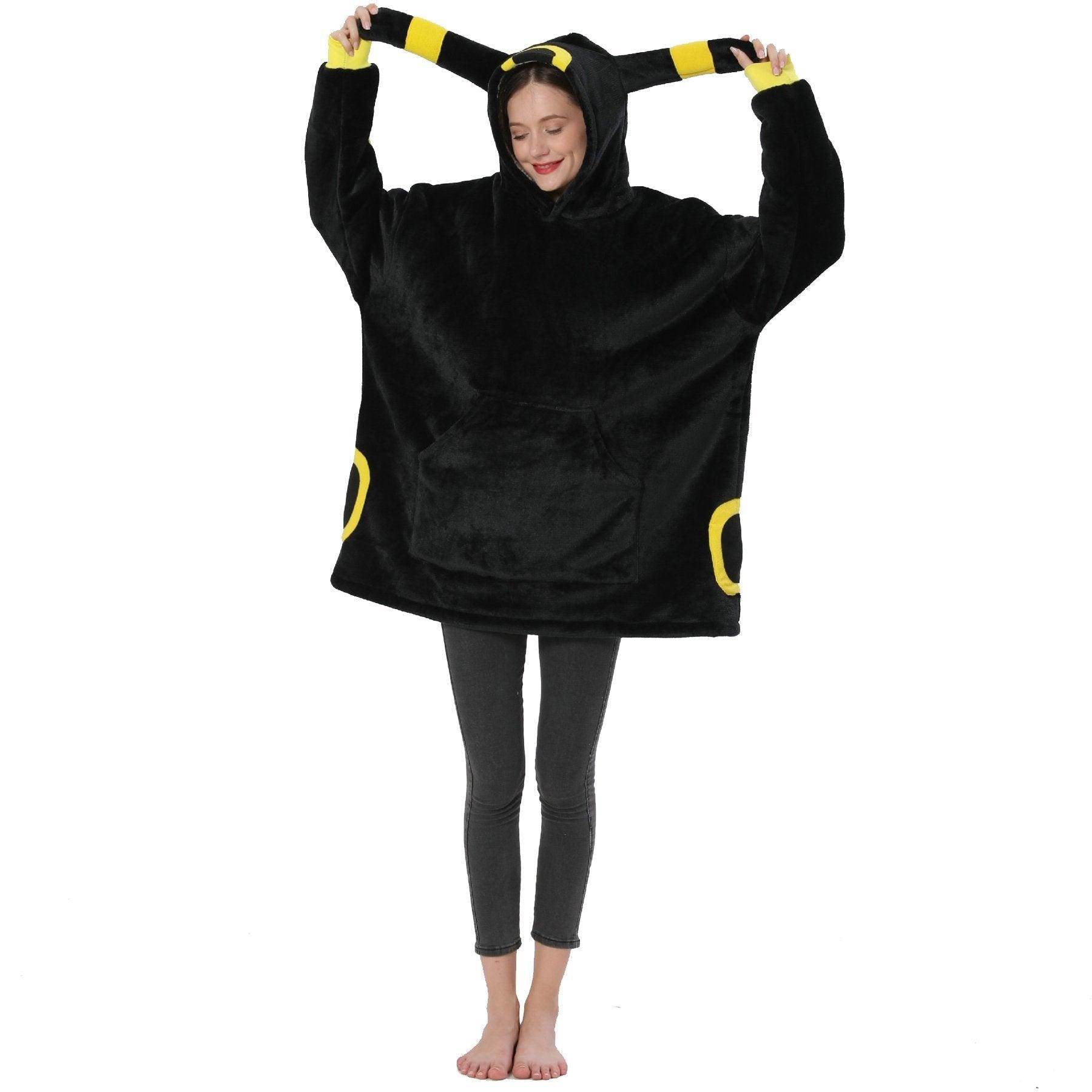 Pok¨¦mon Umbreon Cartoon Keep Warm Costume Halloween Animal Lazy TV Blanket - Azufun