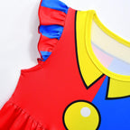 Pomni Flying Sleeve Dress The Amazing Digital Circus Costumes Printing Girls' For Kids - Pajamasbuy