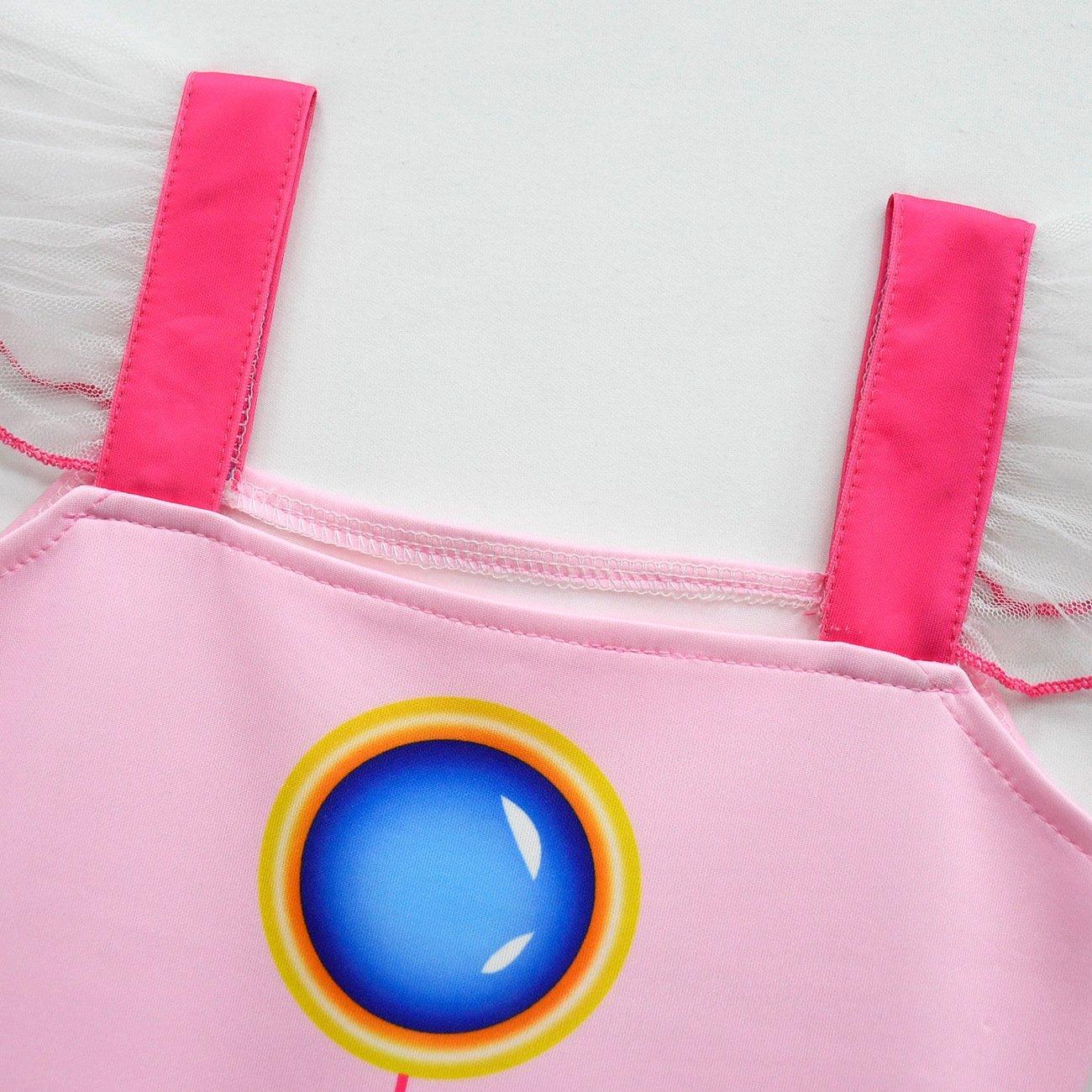 Princess Peach Cosplay Costume Super Mario Bros Girls Dress Bag Suits Halloween Carnival - Pajamasbuy