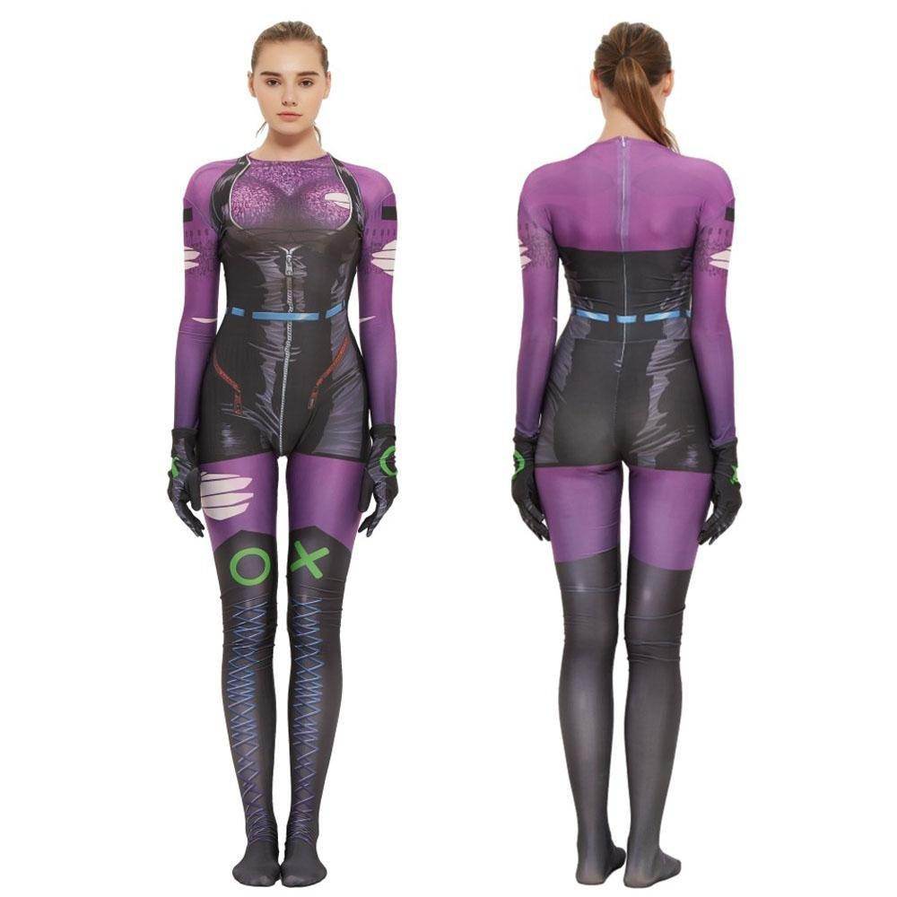 Punchline Alexis Kaye Cosplay Costume Joker's New Girlfriend Jumpsuit - Azufun