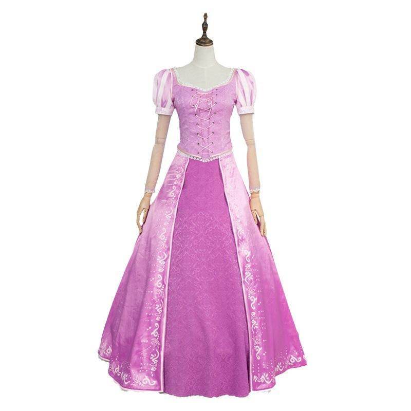 Rapunzel Halloween Costume Tangled Princess Cosplay Dress for Women - Azufun