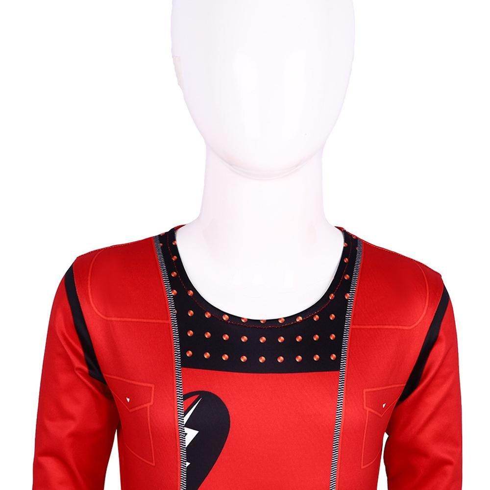 Red from Descendants 4 Queen Of Hearts Costume Jumpsuit For Kids - Azufun