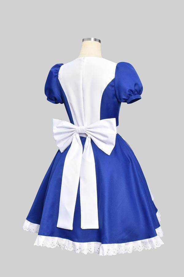 Returns Alice Cosplay Costume Maid Dress Halloween Carnival Blue Outfits Dresses For Women - Azufun