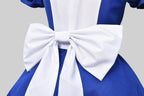 Returns Alice Cosplay Costume Maid Dress Halloween Carnival Blue Outfits Dresses For Women - Azufun