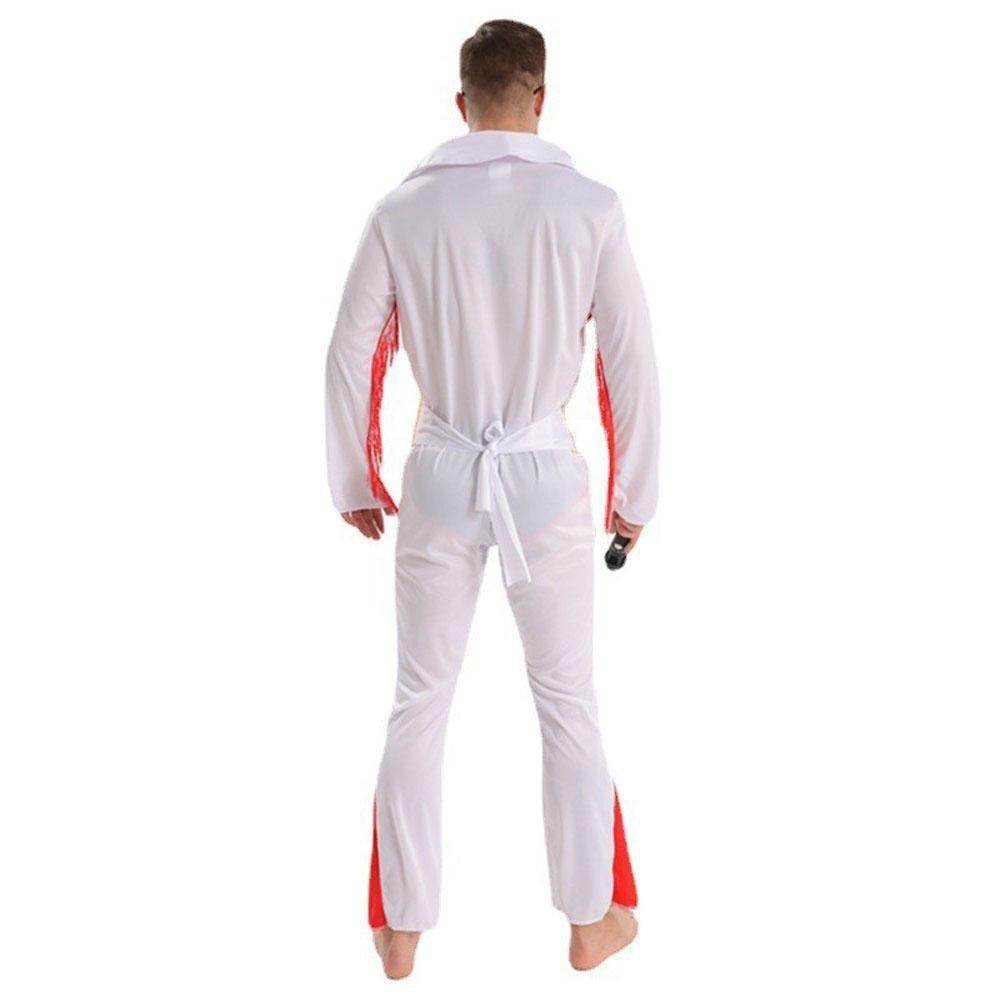 Singer Elvis Presley 80s Costume Outfits Vintage Carnival Masquerade Halloween for Men - Azufun