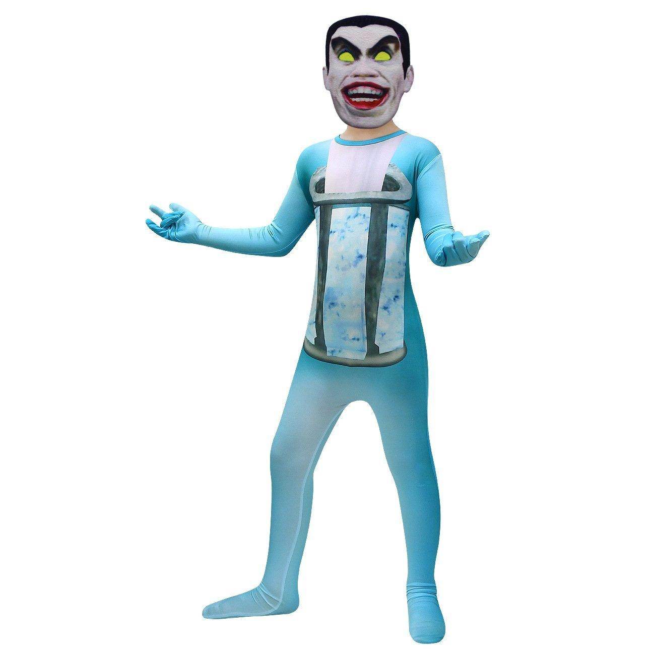 Skibidi Toilet Blue Jumpsuit Titan Tv man Cosplay Costume For Kids - Azufun