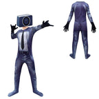 Skibidi Toilet Outfits Jumpsuit Mask Titan Tv man Cosplay Costume For Kids - Azufun