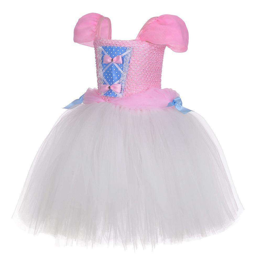 Snow White Princess Costume Kids Girls Cosplay Party Tutu Cake Dress Halloween Outfit - Azufun
