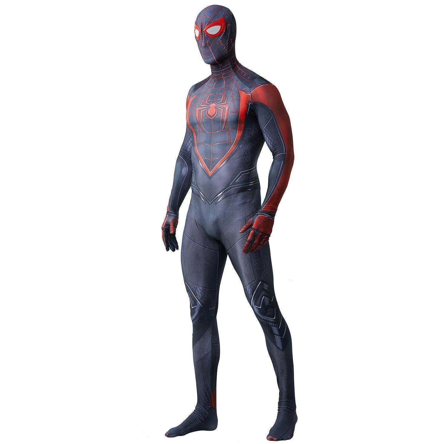 Spider-Man 2 Miles Morales Black Cosplay Jumpsuit Costume for Adults and Kids - Azufun