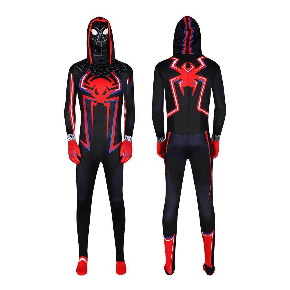 Spider-Man 2099 PS5 Comics Miles Morales Jumpsuit Halloween Cosplay Costume Bodysuit - Azufun