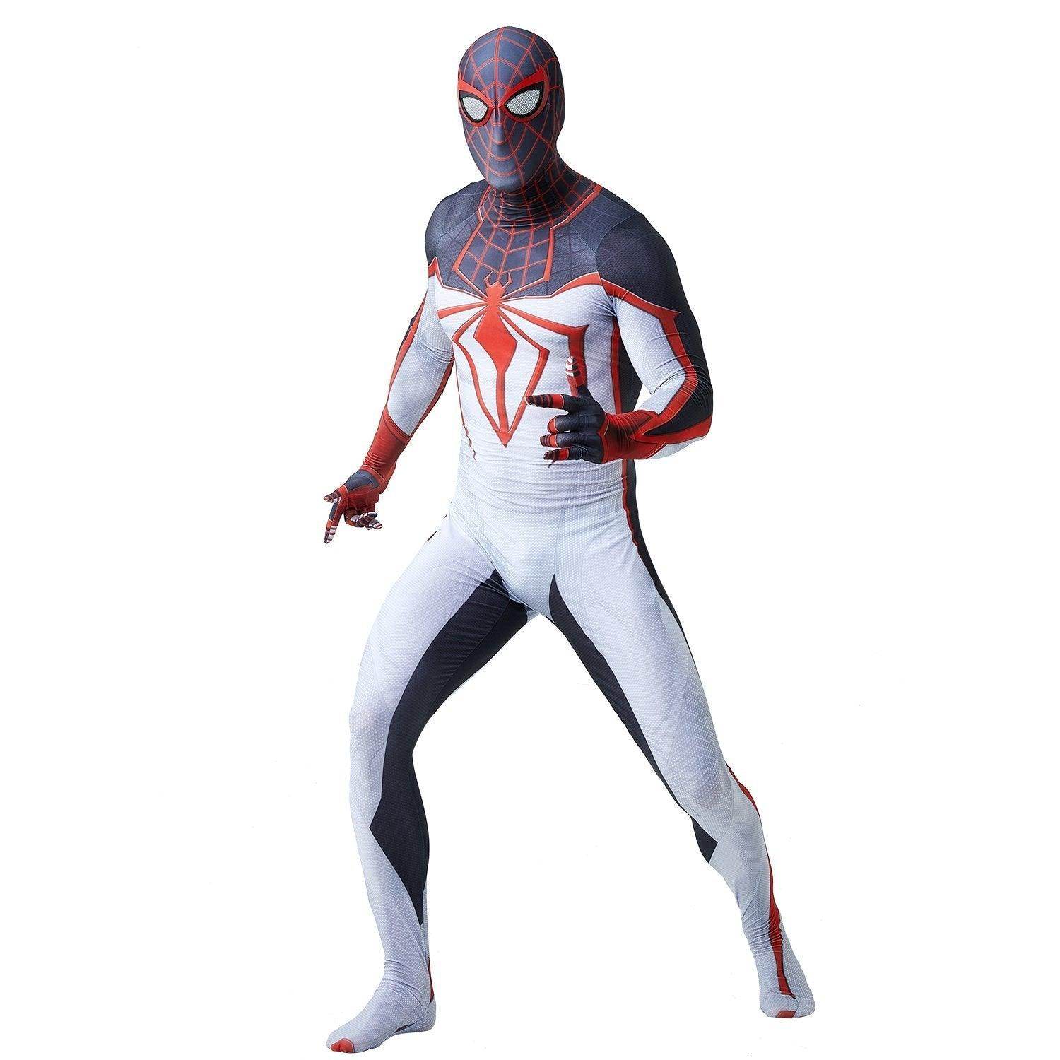 Spider-Man PS5 Game Miles Morales Tight Jumpsuit Costume for Adults and Kids - Azufun