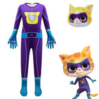 Super Cute Kitties Jumpsuits Cosplay costume With Mask For Kids