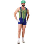 BuySuper Mario Bros. COS Men's Party Straps Uniform Halloween Costume Now Cheaper With 3 - 5 Days Ship - PajamasBuy