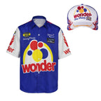Talladega Nights Ricky Bobby Racing Shirt and Hat Set Men's Short Sleeve Casual Costume - Azufun