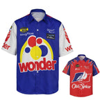 Talladega Nights Ricky Bobby Racing Shirt and Hat Set Men's Short Sleeve Casual Costume - Azufun