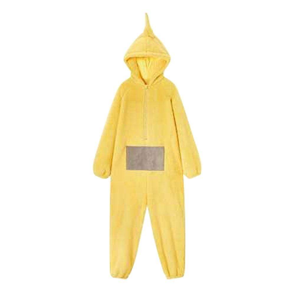 Teletubbies Tinky Winky Dipsy Po Laa-Laa Coral Fleece Onesies Pajamas for Adults Kids - Azufun