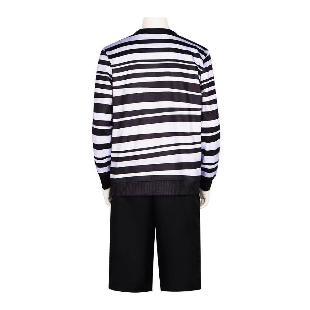 The Addams Family Wednesday Pugsley Costume Halloween Cosplay Carnival Suit Adults - Azufun