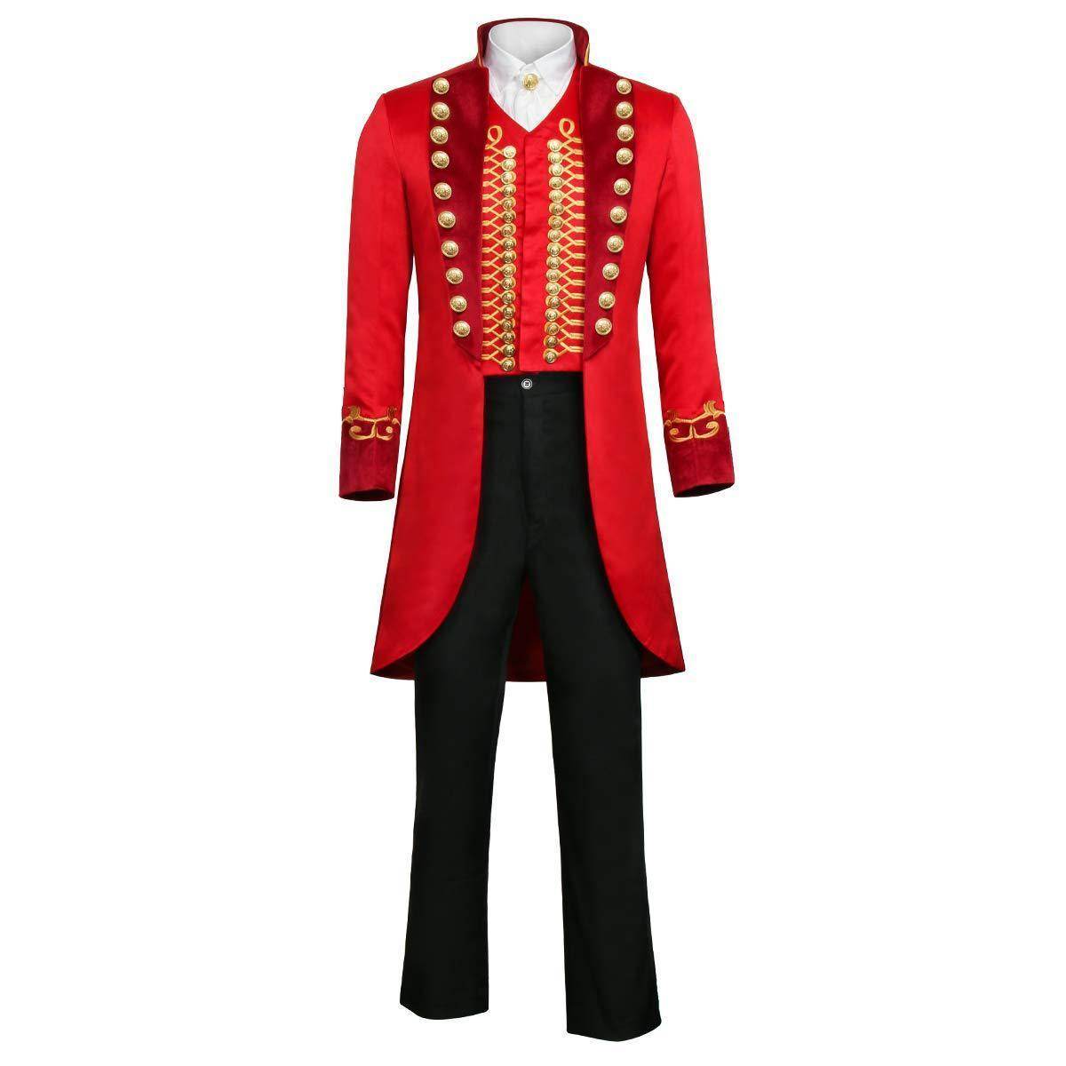 The Greatest Showman Cosplay Costume P.T. Barnum Red Suit - Azufun