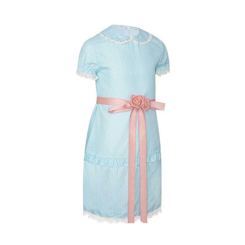 The Shining Twin Girls Cosplay Costume Halloween Dress for Kids - Azufun