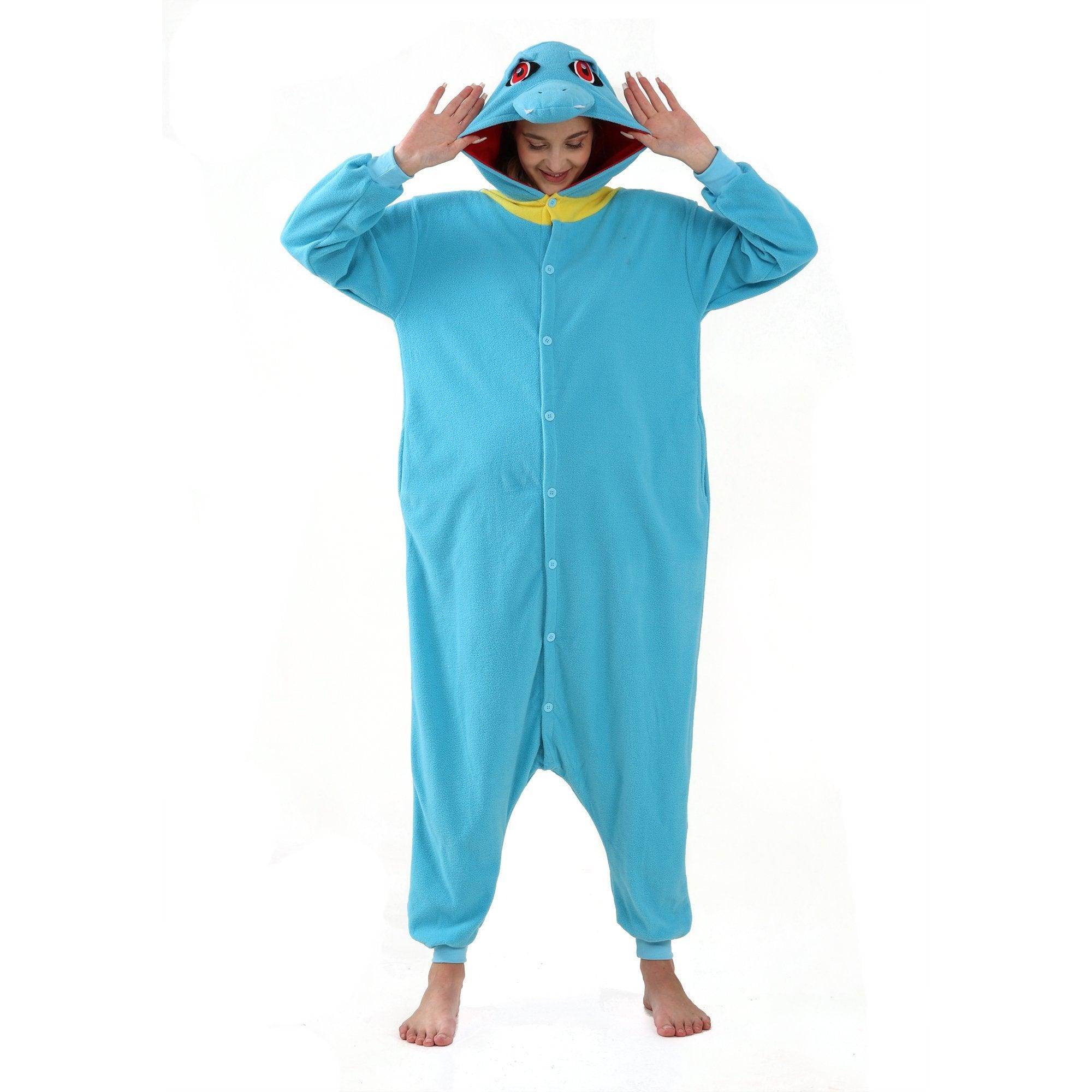 Totodile Kigurumi Onesies Anime Pokemon Pajamas Pyjamas Halloween Costume - Azufun
