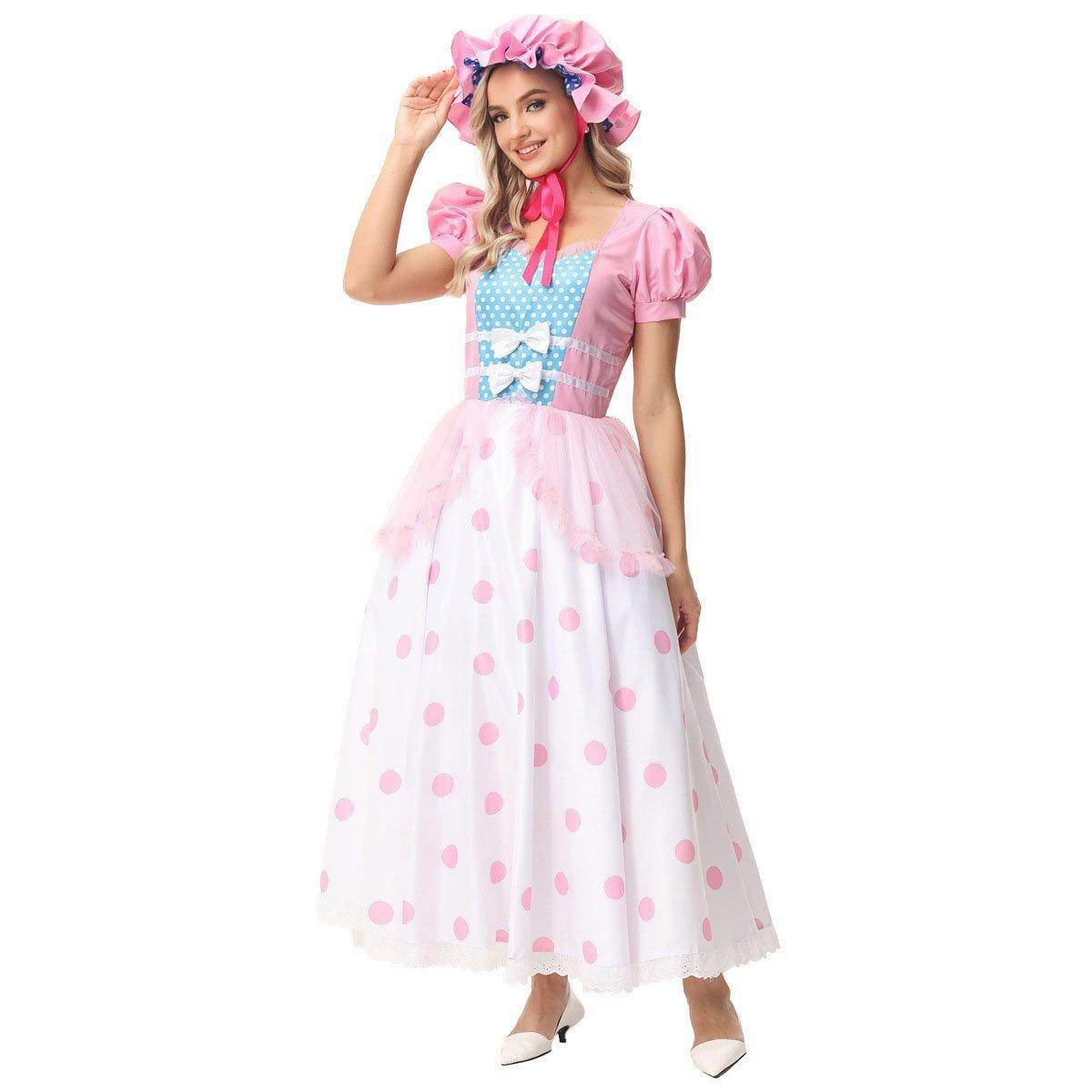 Toy Story 4 Little Bo Peep Cosplay Dress Halloween Costumes For Adult - Azufun