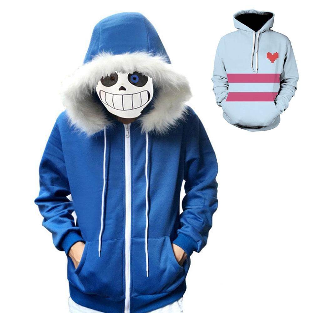 Undertale Sans Hoodie Costume Cosplay Sweatshirt for Halloween - Azufun