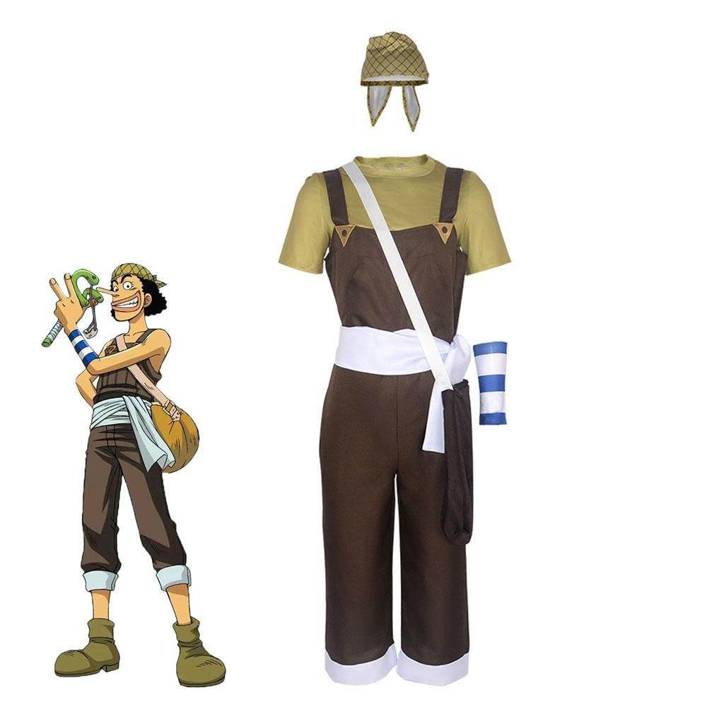 Usopp Anime One Piece Cosplay Costumes Carnival Party Outfits Full Set - Azufun