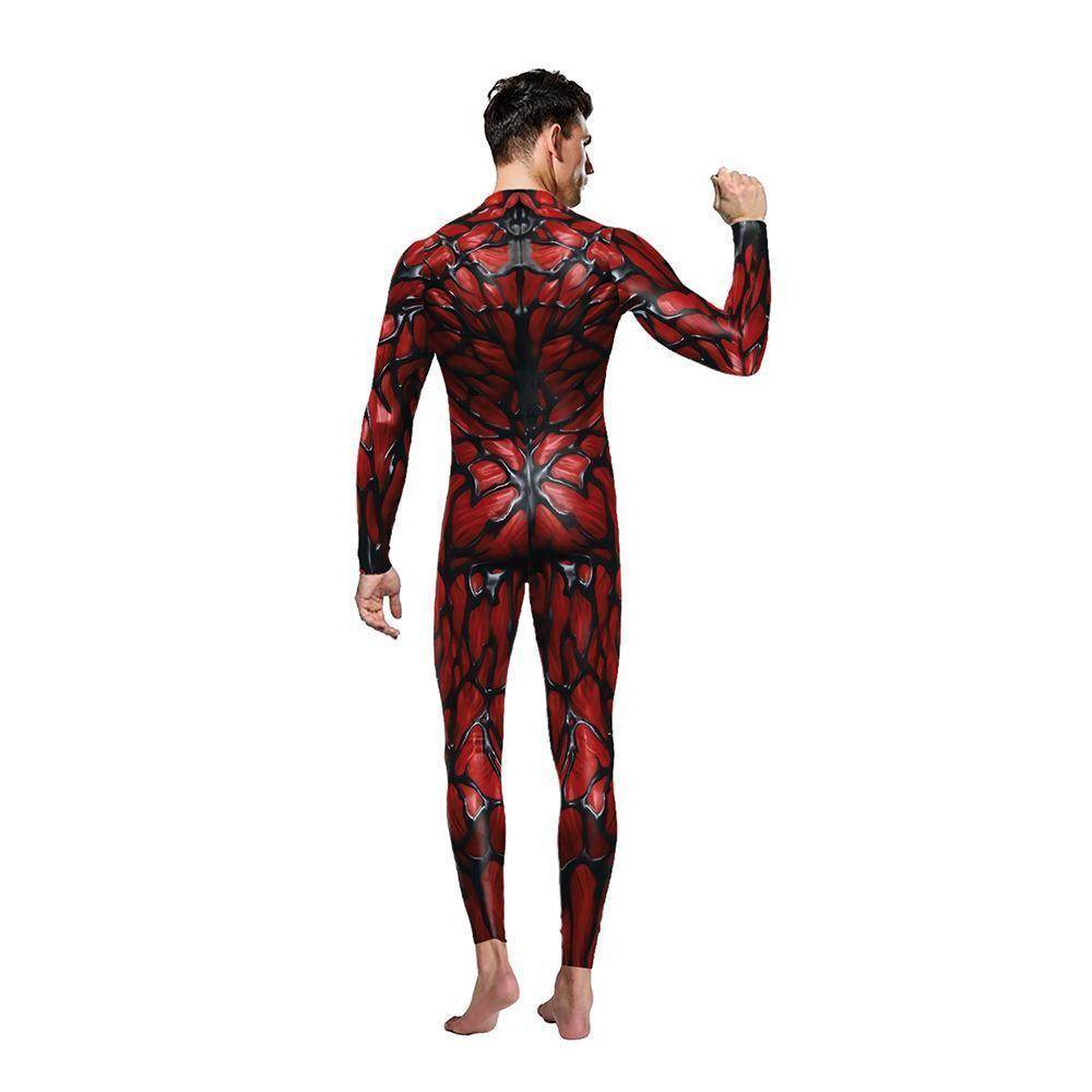 Venom Cosplay Costume Jumpsuit Halloween Party Bodysuit Outfit Zentai for Adults Men - Azufun