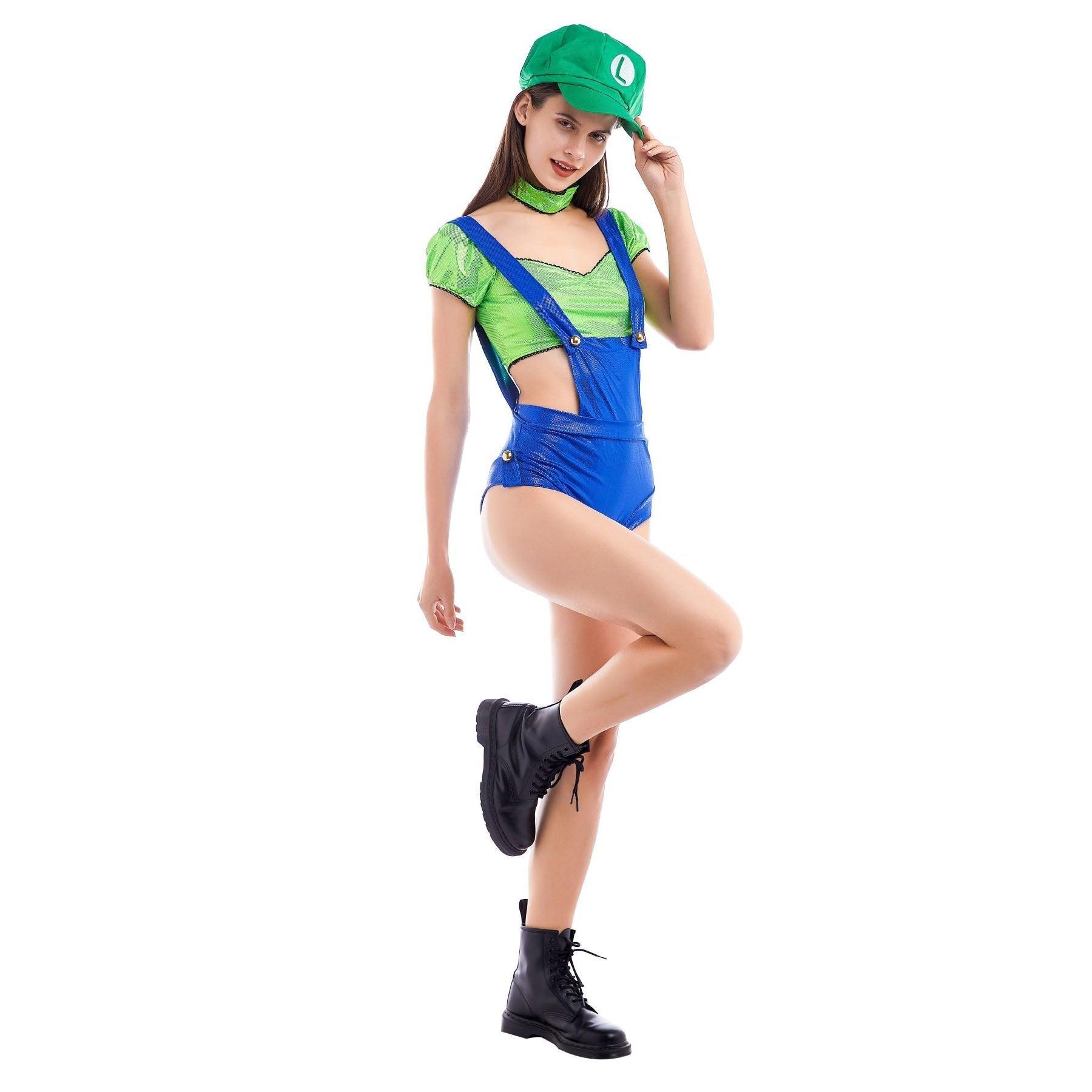 Women Super Mario Gamer Babe Halloween Costume - Pajamasbuy