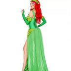 Women's Deuxe Poison lvy Costume long dress Halloween - Azufun
