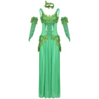 Women's Deuxe Poison lvy Costume long dress Halloween - Azufun