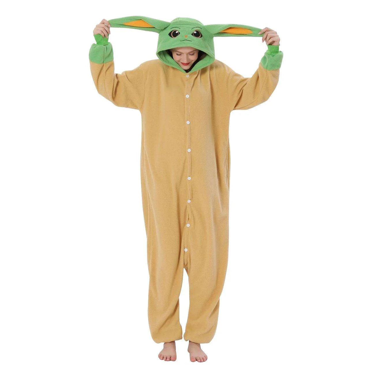 Yoda Kigurumi Onesies Anime Star Wars Pajamas Pyjamas Halloween Costume - Pajamasbuy