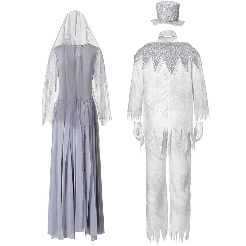 BuyZombie Bride Couples Costume Halloween Outfits Party Carnival Cosplay Now Cheaper With 3 - 5 Days Ship - PajamasBuy